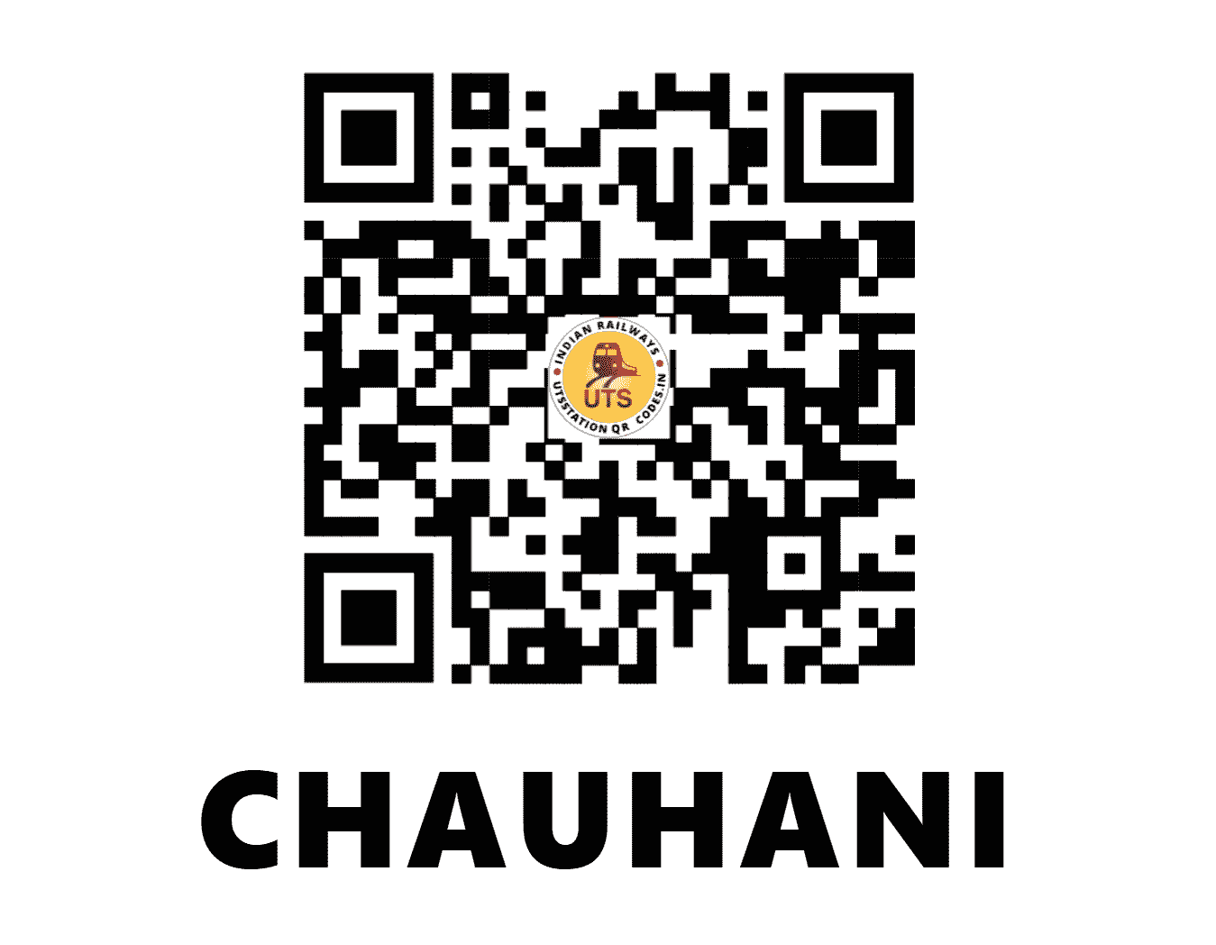 UTS QR Code for CHAUHANI - CAZ - WC (MADHYA PRADESH)